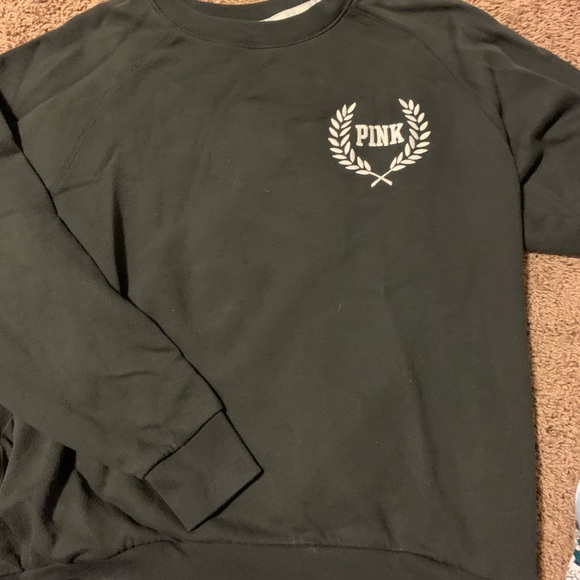 VS PINK Gray Crew Neck Sweatshirt - Picture 1 of 2